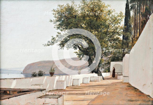 Scene near Sorrento overlooking the Sea, 1835. Creator: Martinus Rorbye.