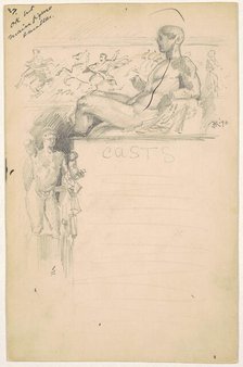 Study for "Casts from Antique Sculpture: The Parthenon", 1890. Creator: James Henry Moser.