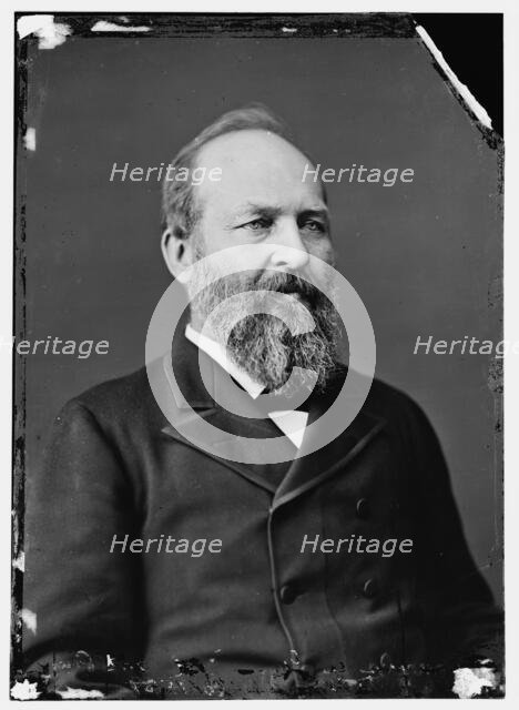 President James Garfield, between 1870 and 1880. Creator: Unknown.