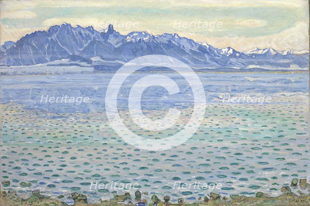 Lake Thun with Stockhorn Range, 1904.