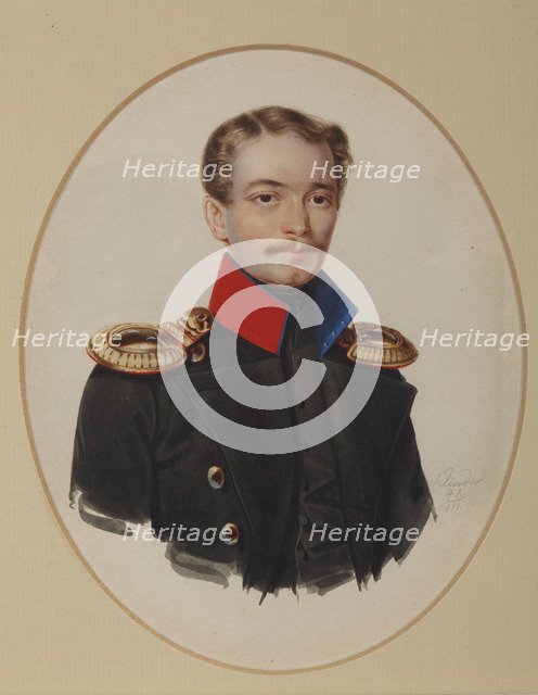 Portrait of Platon Ivanovich Panshin (1817-1863), 1841. Artist: Klünder, Alexander Ivanovich (1802-1875)