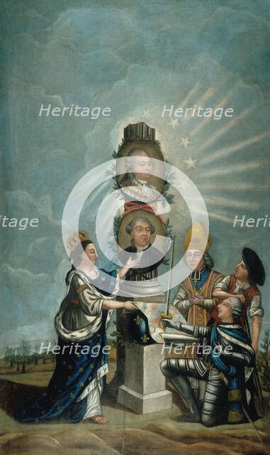 La France reçoit des trois ordres les voeux de toute la Nation.., c1791. Creator: Dubois.