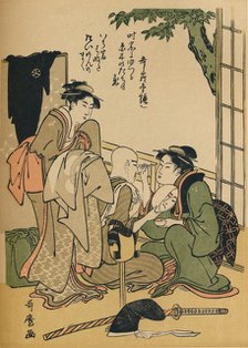 'Making Up For The Stage', c1780. Artist: Kitagawa Utamaro.