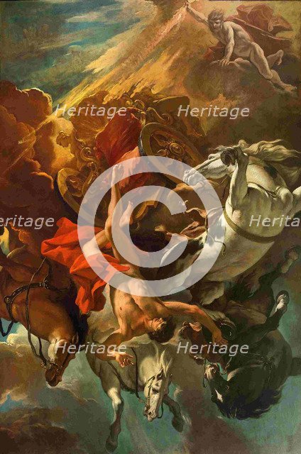 The fall of Phaeton. Artist: Ricci, Sebastiano (1659-1734)