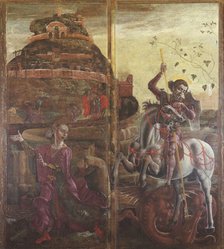 Saint George and the Princess, c1469. Creator: Tura, Cosimo (before 1431-1495).