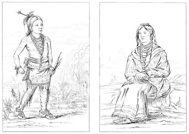 Native Americans, North Western Frontier, 1841.Artist: Myers and Co