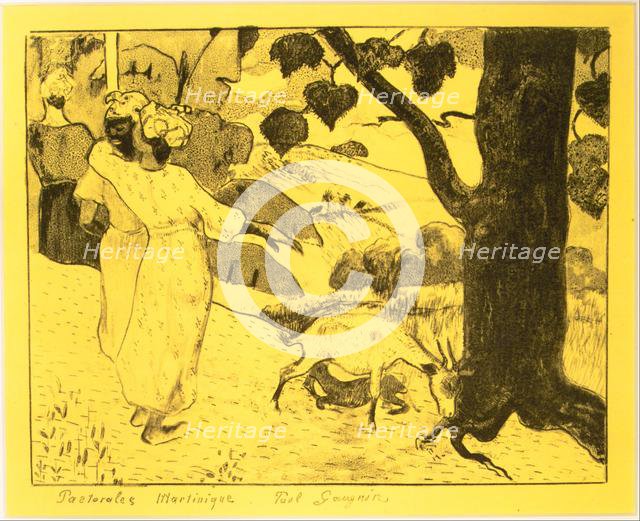 Martinique Pastorals, from the Volpini Suite: Dessins lithographiques, 1889., 1889. Creator: Paul Gauguin.