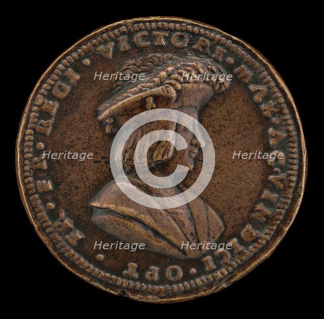 François I, 1494-1547, King of France 1515 [obverse], 1515 or after. Creator: Giovanni Maria Pomedelli.