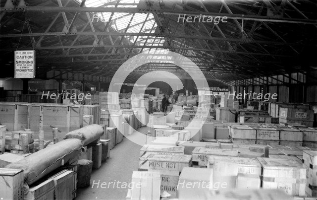 A transit shed at King George V Dock, London, c1945-c1965. Artist: SW Rawlings