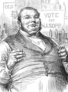 Election Sketches: the voter who is for "measures, not men", 1880. Creator: Unknown.