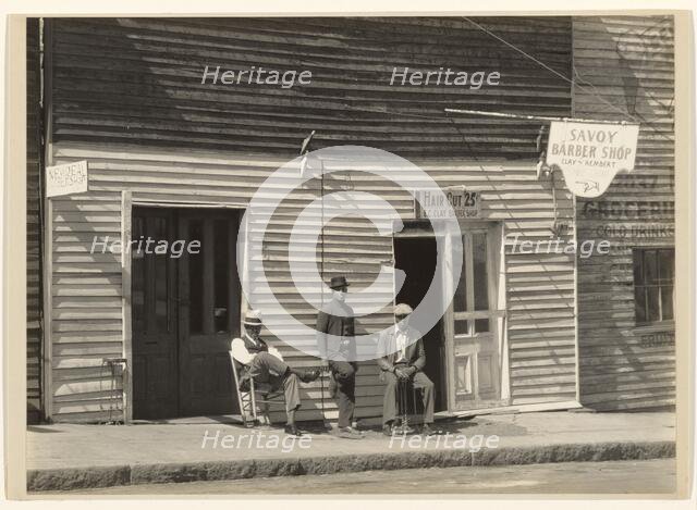 Sidewalk Portrait of Three Men, Vicksburg, Mississippi, 1936. Creator: Walker Evans.