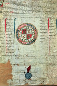 Scroll of the reign of Sancho IV the Brave, when Diego López de Haro was second lieutenant and bu…