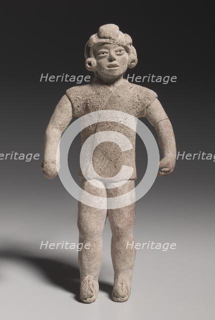 Figurine Holding A Ball(?), Xochipala style (1500-500 BC). Creator: Unknown.
