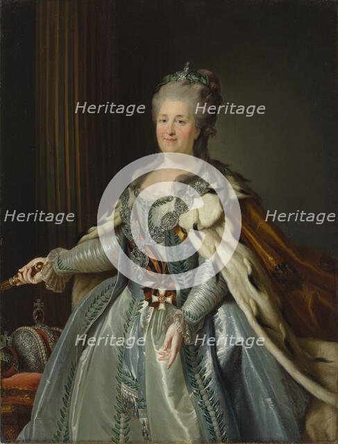 Portrait of Empress Catherine II (1729-1796), 1782-1783. Creator: Albertrandi, Antoni (1732-1795).