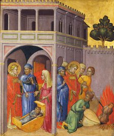 Return of the Saint and Burning of the Changeling, c1390. Creator: Martino di Bartolomeo di Biagio.
