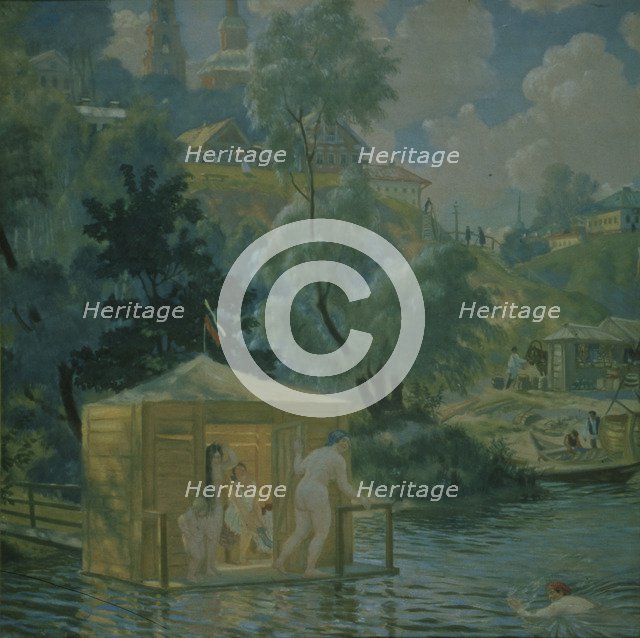 Bathers, 1921. Artist: Kustodiev, Boris Michaylovich (1878-1927)