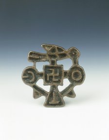 Bronze 'Nestorian Cross', China, probably 1st millenium AD. Artist: Unknown