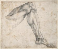 Study of a leg, 1524. Creator: Buonarroti, Michelangelo (1475-1564).