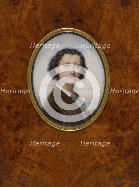 Portrait of the Composer Franz Liszt (1811-1886), 1836. Creator: Besnard née Vaillant, Louise (1816-1879).