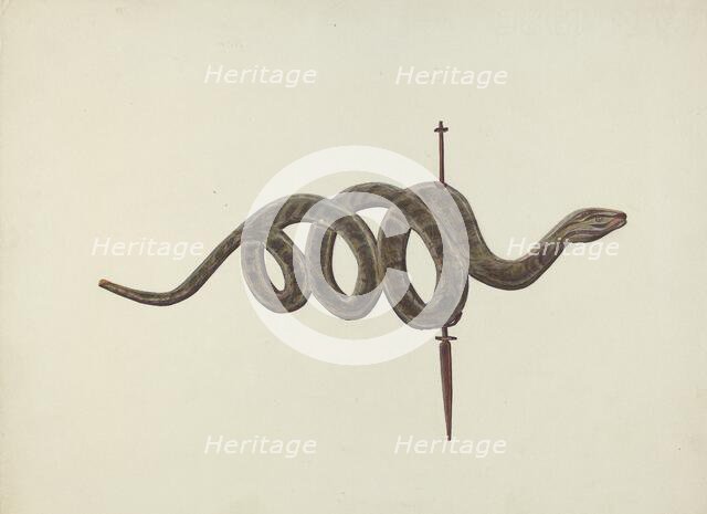 Serpent Weather Vane, c. 1938. Creator: Lloyd Broome.