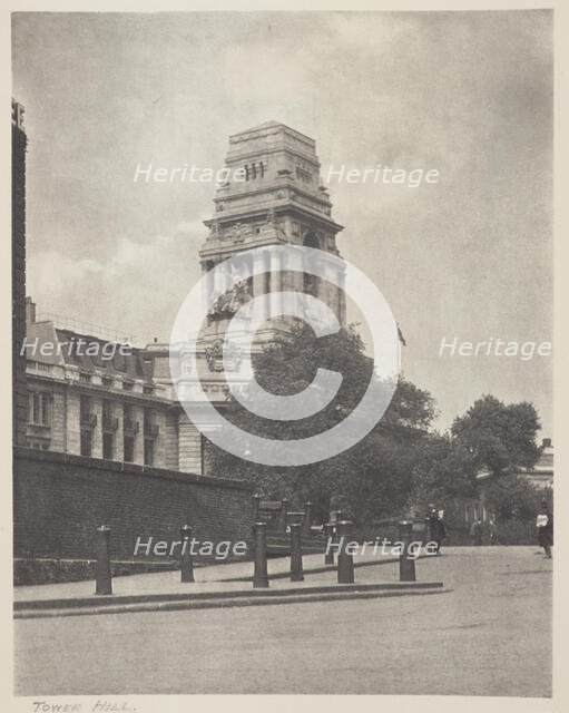Tower Hill. From the album: Photograph album - London, 1920s. Creator: Harry Moult.