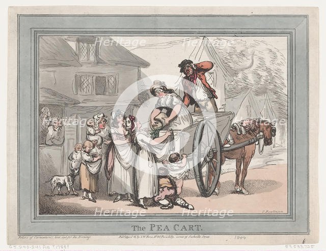 The Pea Cart, April 16, 1788., April 16, 1788. Creator: Thomas Rowlandson.