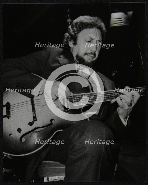 American guitarist Barney Kessel playing at the Middlesex and Herts Country Club, London, 1982. Artist: Denis Williams