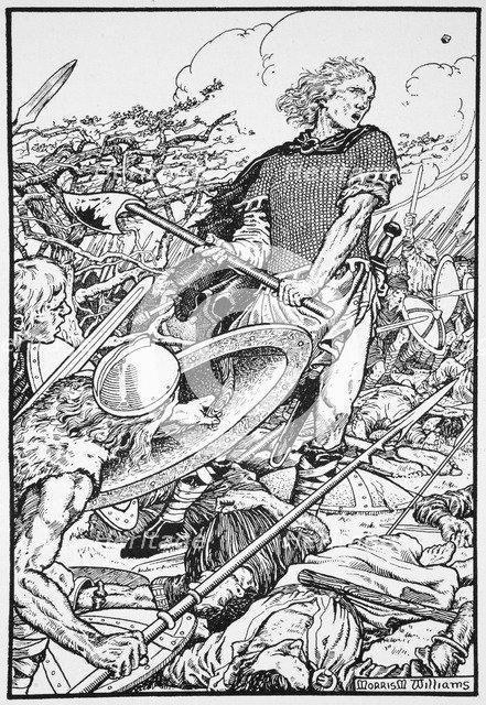Alfred the Great at the Battle of Ashdown, 871 (1913). Artist: Morris Meredith Williams