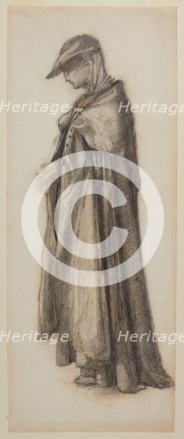 Love disguised as Reason - Study for the Figure of Love, 1870. Creator: Sir Edward Coley Burne-Jones.