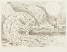The Circle of the Lustful: Paolo and Francesca, 1827. Creator: William Blake.