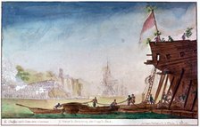 'The Marina of Brest', c1750-1810. Artist: Nicolas Marie Ozanne