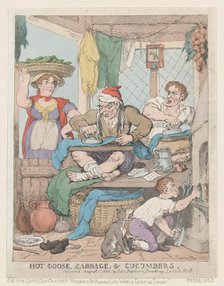 Hot Goose, Cabbage & Cucumbers, 1823., 1823. Creator: Thomas Rowlandson.