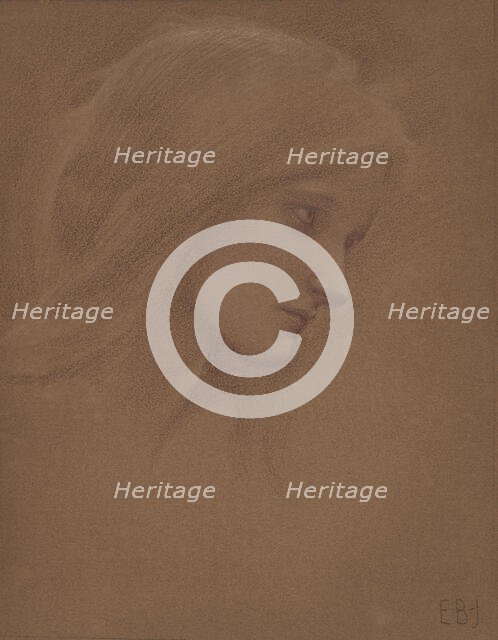 Head of a young girl. Creator: Burne-Jones, Sir Edward Coley (1833-1898).