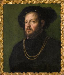 Portrait of a gentleman with a black beret, 1530-1535. Creator: Girolamo da Carpi (Girolamo Sellari) (1501-1556).