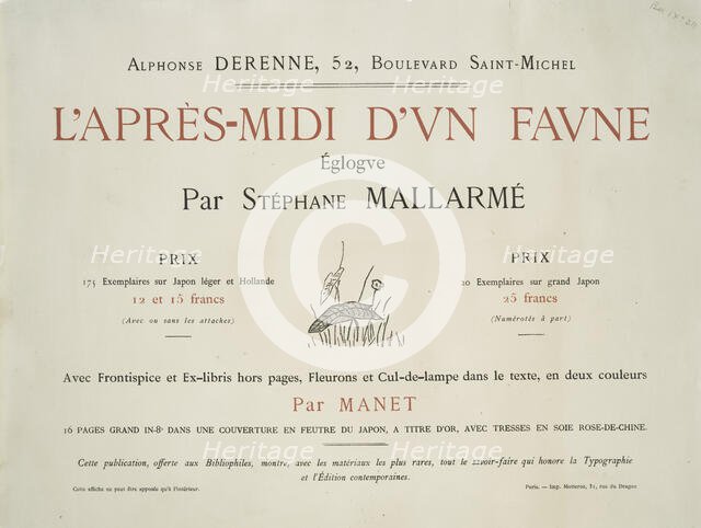 Poster., c1876. Creator: Edouard Manet.