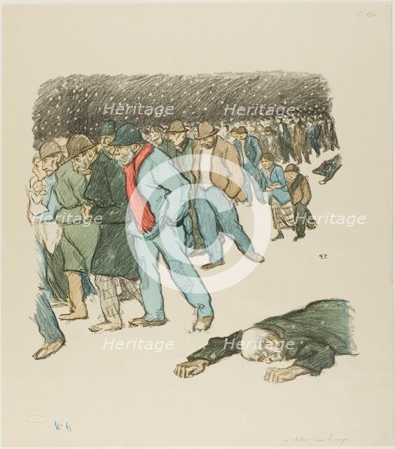 Misery Under the Snow, January 1894. Creator: Theophile Alexandre Steinlen.