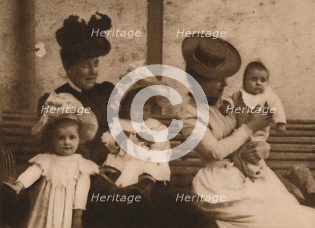 'Women and children', 1937. Artist: Louis Guichard.