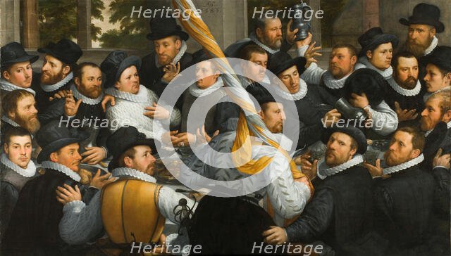 Banquet of the Officers of the Calivermen Civic Guard in Haarlem, 1583. Creator: Haarlem, Cornelis Cornelisz., van (1562-1638).