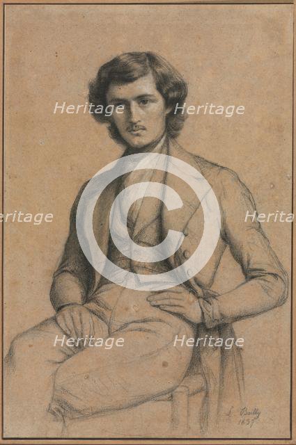 Portrait of a Young Man, 1837. Creator: Louis Léopold Boilly (French, 1761-1845).
