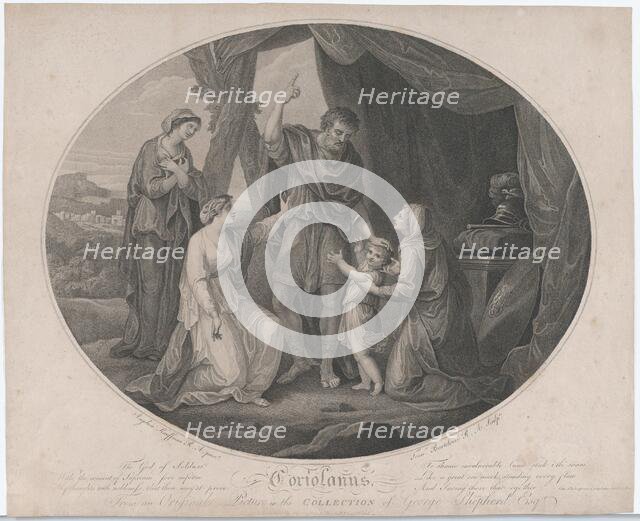 Coriolanus: "The God of Soldiers, to shame invulnerable..." (Shakespeare, Cori..., November 3, 1785. Creator: Francesco Bartolozzi.