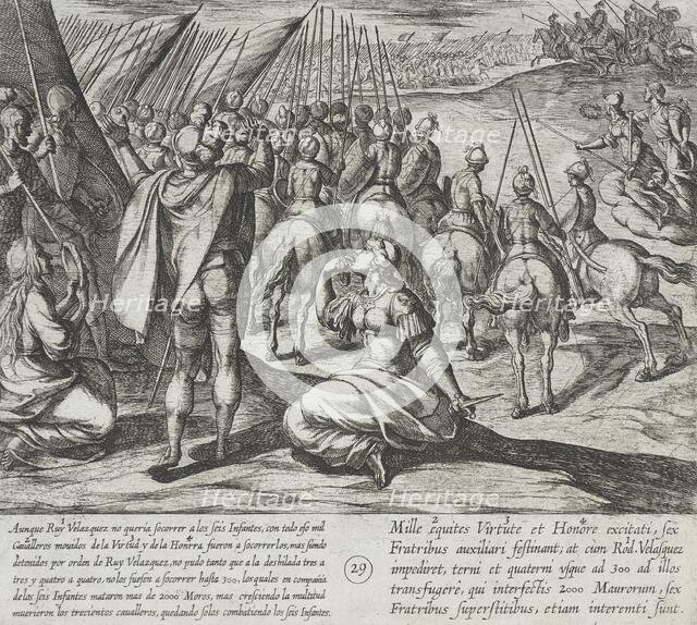 All the Horsemen Who Come to the Aid of the Infantes are Slain, 1612. Creator: Antonio Tempesta.