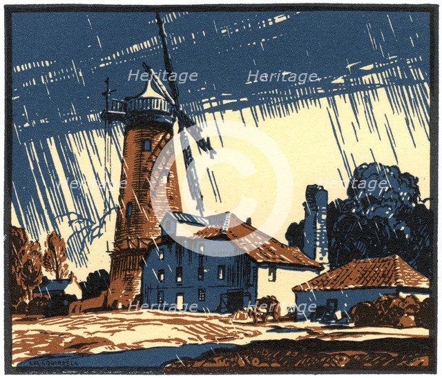 The Old Mill at Blackborough, King's Lynn, Norfolk, early 20th century.Artist: Leonard Russell Squirrell