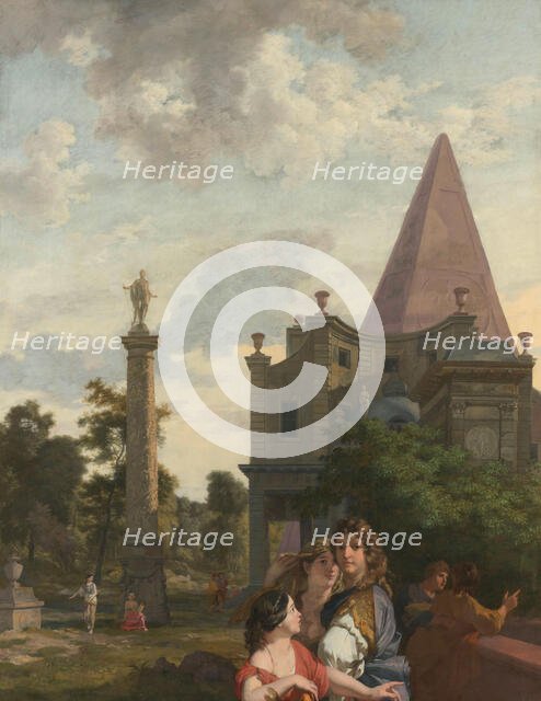 Italian Landscape with three Women in the foreground, c.1687. Creator: Gerard de Lairesse.