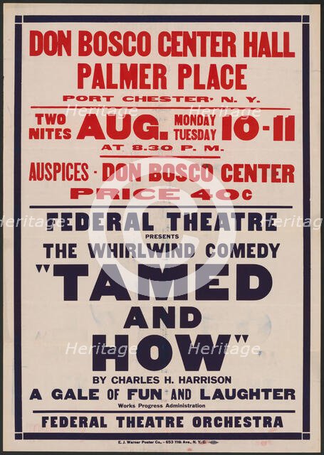 Tamed and How 2, Port Chester, NY, [1930s]. Creators: Unknown, Charles H Harrison.