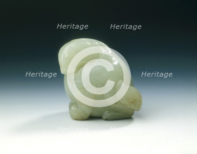 Jade standing mythical animal, Song or early Yuan dynasty, China, 11th-13th century. Artist: Unknown