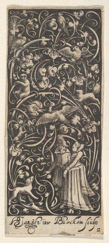 Vertical Panel with a Man and Woman, ca. 1631. Creator: Bartolomeus van Lochom.