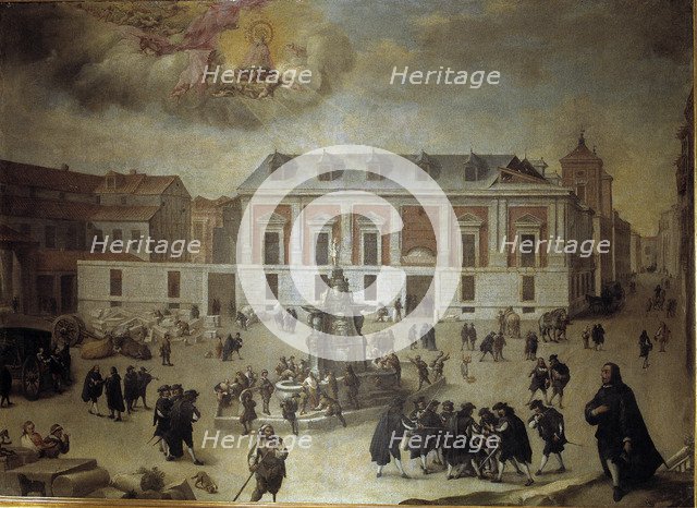 Construction of the Casa de la Villa (Town hall).