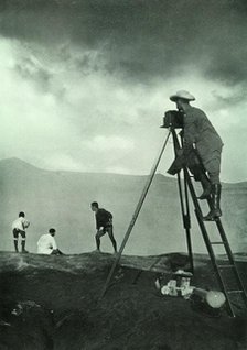 'Photographing at the Crater's Lip, Aso-San', 1910. Creator: Unknown.