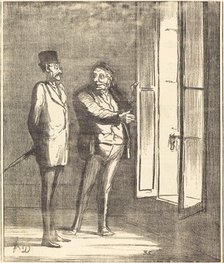 Monsieur sera très bien ici..., 1870. Creator: Honore Daumier.
