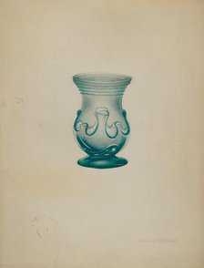 Glass Vase, 1935/1942. Creator: Richard Whitaker.